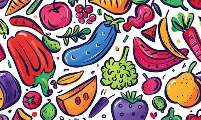 vegetable and fruits photo or illustrator on white background