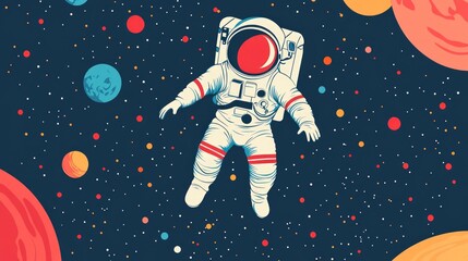 Astronaut on space mission