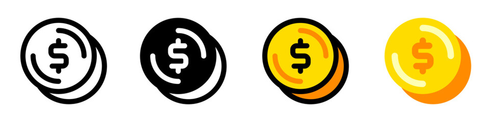 Editable coin change vector icon. Part of a big icon set family. Finance, business, investment, accounting. Perfect for web and app interfaces, presentations, infographics, etc