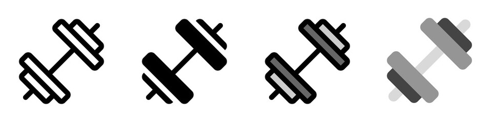 Editable dumbbell vector icon. Part of a big icon set family. Perfect for web and app interfaces, presentations, infographics, etc