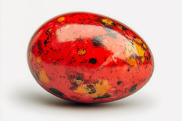 Fototapeta premium Colorful speckled egg design for easter celebration and decoration