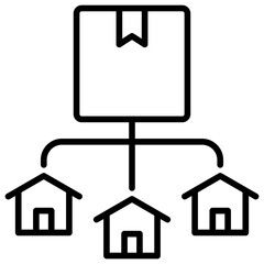 Distribution Icon Outline Icon