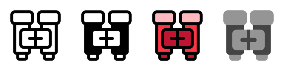 Obraz premium Editable binocular, search vector icon. Part of a big icon set family. Perfect for web and app interfaces, presentations, infographics, etc