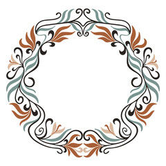 Art Nouveau floral frame. Decorative element. Vector.