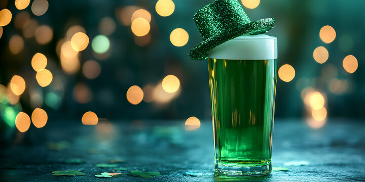 St. Patrick's Day Green Beer with Hat