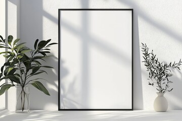 A3 Poster Mockup on White Background created with Generative AI