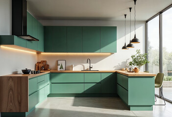 modern kitchen interior