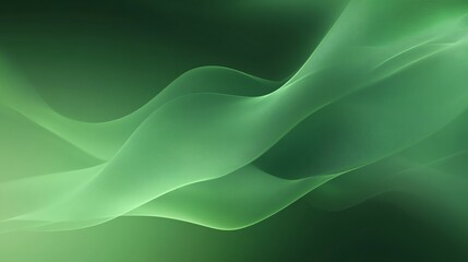 A serene green wave background, showcasing smooth curves and soft gradients, perfect for calming designs and soothing themes.