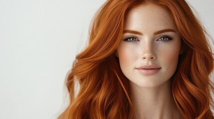 Fototapeta premium Close-up Portrait of a Red-Haired Girl