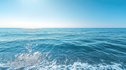 Serene Ocean Waves Under a Clear Blue Sky