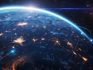 Glowing Planetary Ley Lines Crisscrossing Earth s Surface in Cosmic Connectivity