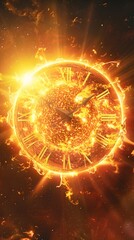 Cosmic Clock Celestial Sun Illustrates Time s Eternal Rhythm
