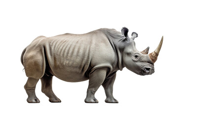 Fototapeta premium Rhino isolated on transparent background PNG. 