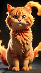 Obraz premium red cat with a smile