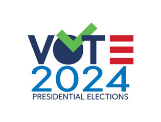 2024. American presidential election. Template of isolated. Vote day, November 5