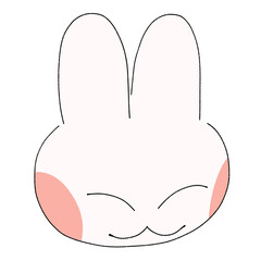 Cute bunny rabbit giggles sticker 