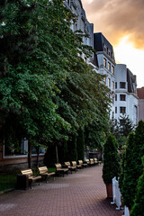 Naklejka premium street in the city