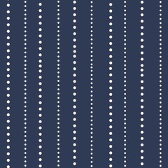 Obraz premium Continuous Repeat Vertical Dotted Circle Line Blue White Thin Thick Dot Background 