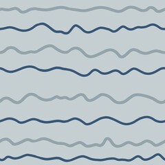 Fototapeta premium Background Texture Wallpaper Seamless Wave Contour Wavy Light Blue Line Art Illustration