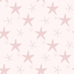 Dreamy Pink Starry Shape Pattern