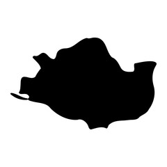 Buhweju District map, administrative division of Uganda. Vector illustration.