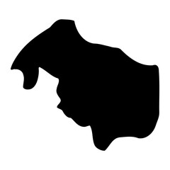 Bushenyi District map, administrative division of Uganda. Vector illustration.