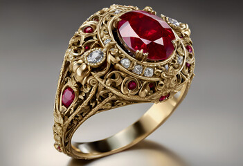 golden ring with diamonds