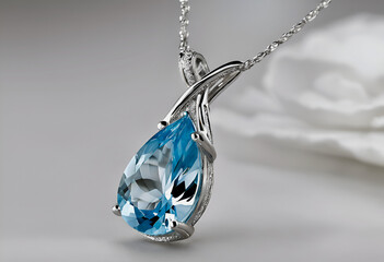 teardrop-cut sky-blue topaz