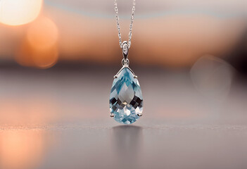 teardrop-cut sky-blue topaz