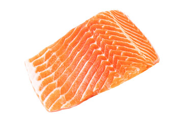 Salmon steak on white isolated