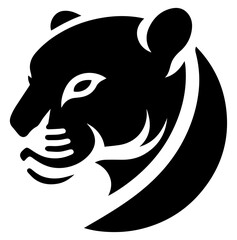 silhouette of a jaguar head vector template © ArtCommercial