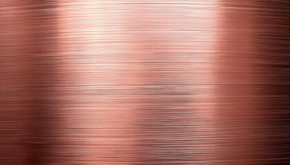 Rose gold metal surface and reflection on an aluminum texture background; horizontal