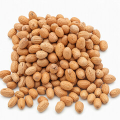 Fresh nuts, isolated on white background