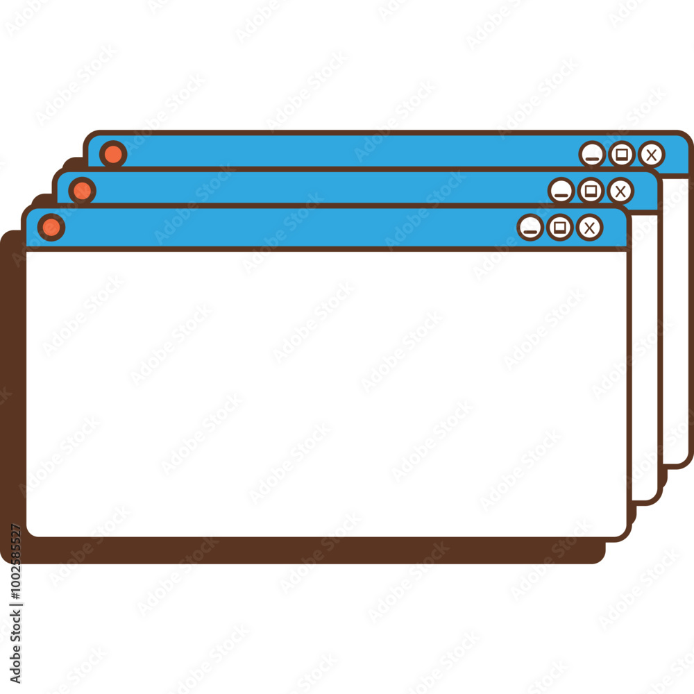 Wall mural retro user interface vector
