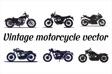 Obraz premium Motorcycle Vector Silhouette