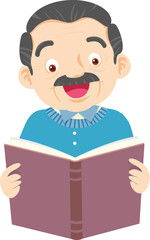 People are reading book and have different emotions