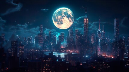 Obraz premium Brilliant 4K Wallpaper Featuring Majestic Glowing at Dusk Background