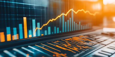 Futuristic Stock Market Digital Analysis Concept