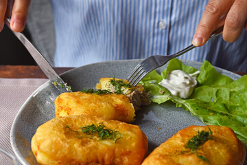 Masurian farszynki a local dinner dish