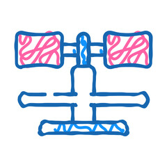 leg support gym equipment doodle icon sketch vector. leg support gym equipment sign. isolated symbol illustration