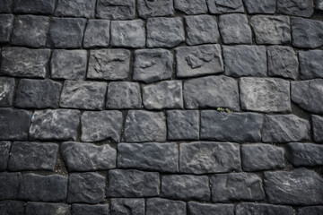 Fototapeta premium Processed collage of pavement cobble stones surface texture. Background for banner, backdrop