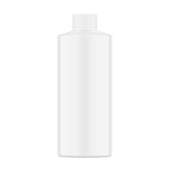 Realistic bottle with screw cap mockup for concentrate products, shampoo, cosmetic products, etc. Vector illustration isolated on white background. Perfect for promote your product. EPS10.	