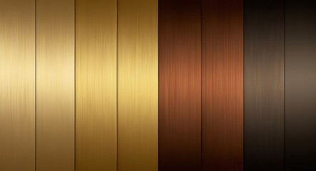 Elegant gold to rich brown gradient with a shiny metal sheet texture for warmth