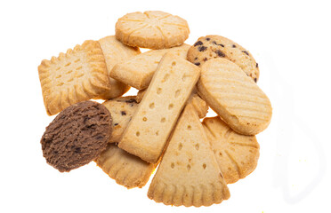 butter cookies isolated