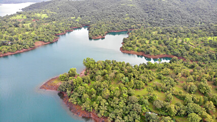 Obraz premium Koyna Backwater At Tapola, Tourist attraction in Maharashtra , India
