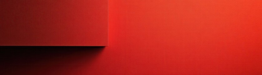 A Single Red Rectangular Shape with a Textured Surface