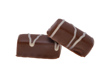 chocolate candies isolated
