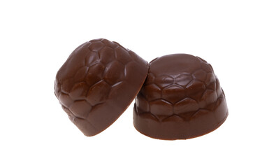 chocolate candies isolated