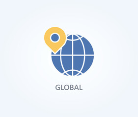  Global Vector, Icon Or Logo Sign Symbol Illustration 