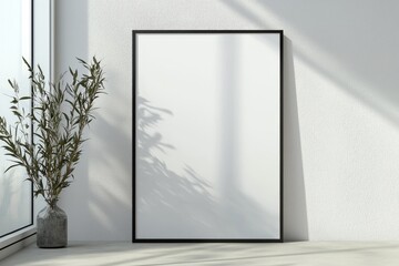 A3 Poster Mockup on White Background created with Generative AI